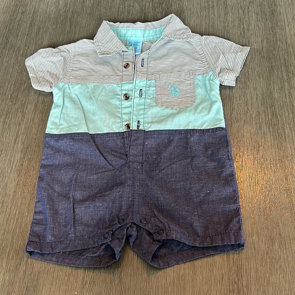 U.S Polo Assn. Baby Boy Romper